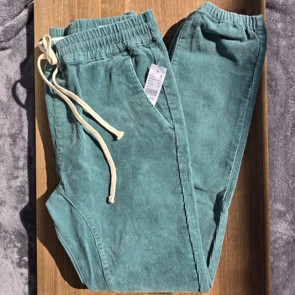 NWT • PacSun Men’s Corduroy Jogger Pants • Green • Medium - Picture 2 of 6